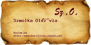 Szmolka Olívia névjegykártya